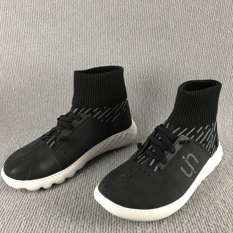 U·IN瑕疵男鞋弹力针织弹力高帮鞋春秋季韩版懒人百搭潮流休闲鞋