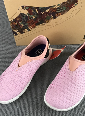 uin瑕疵女鞋彩绘旅行鞋套脚轻便休闲鞋平底透气百搭户外运动鞋春