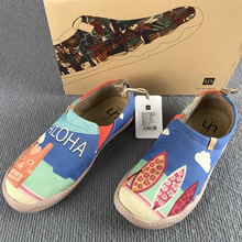 uin瑕疵男鞋品牌清仓撤柜捡漏春秋平底一脚蹬托莱多1艺术涂鸦单鞋