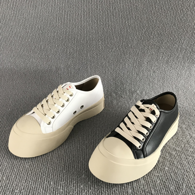 正品断码清仓撤柜春秋松糕厚底大头鞋赵露思同款丑萌百搭小白鞋女