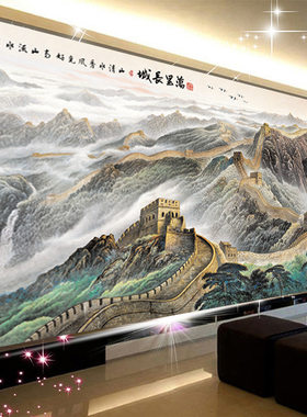 KS色系新款客厅大幅中国风万里盛世长城大气现代手工贴钻满钻石画