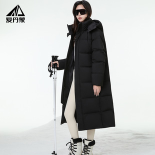 爱丹蒙特厚长款羽绒服女2025年新款90白鸭绒宽松过膝加厚冬季外套