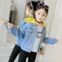 Áo khoác bé gái mùa thu 2019 mới mùa xuân và mùa thu big boy denim jacket hipster quần áo trẻ em nữ - Áo khoác áo khoác mùa hè trẻ em cao cấp