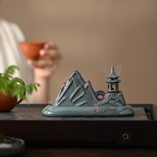 千里江山卧香炉创意线香底座底托家用室内香薰炉禅意茶室桌面
