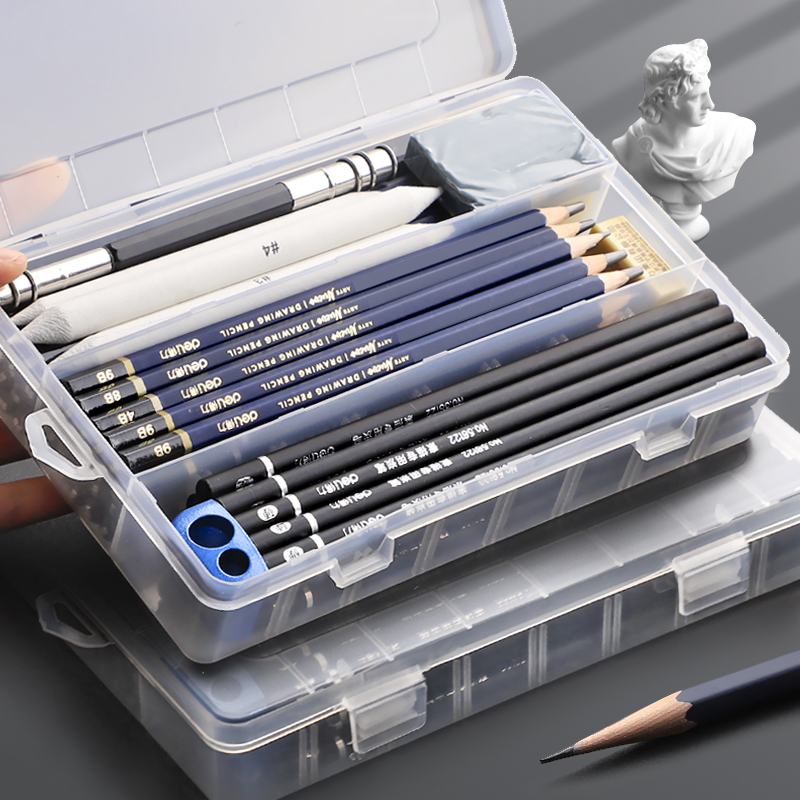 素描笔盒美术生画画用多层工具箱