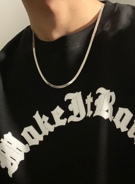 NoSame钛钢蛇骨链男士防水