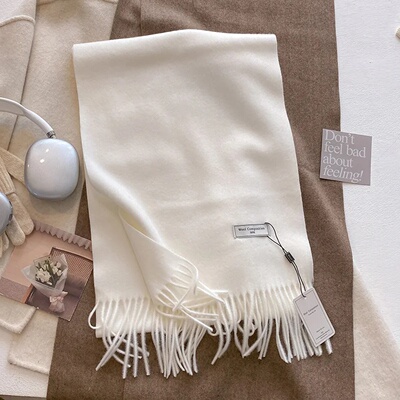 Luxury Winter Wool Scarf Women Cashmere Warm Pashmina Brand