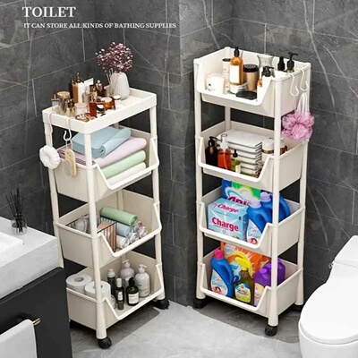 Trolley Bookshelf Kitchen Storage Rack Kitchen Corner Narro