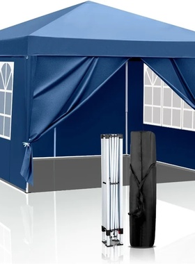 VINGLI 10x10 Pop Up Canopy Tent with Sidewalls, Outdoor Gaz