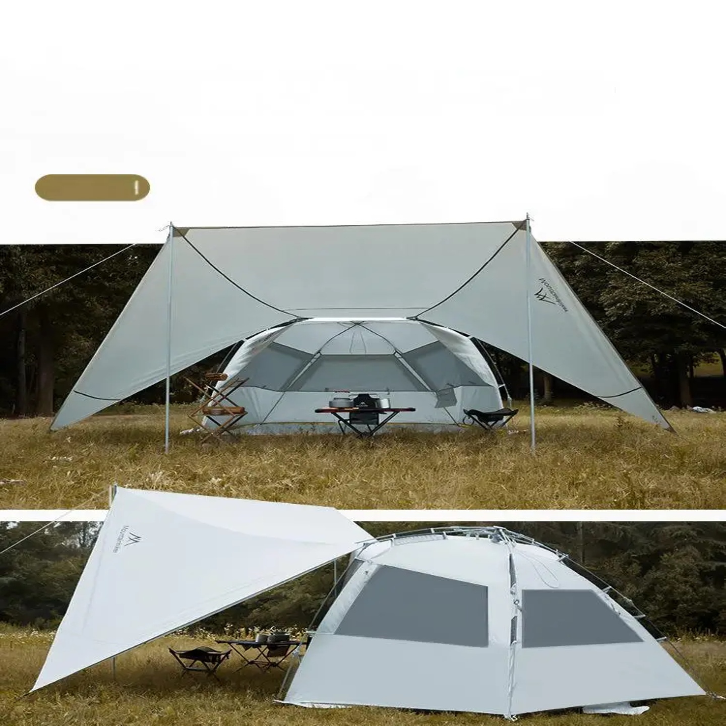 New Auto-Pop Up Beach Tent - Instant Setup Hemispheric Camp