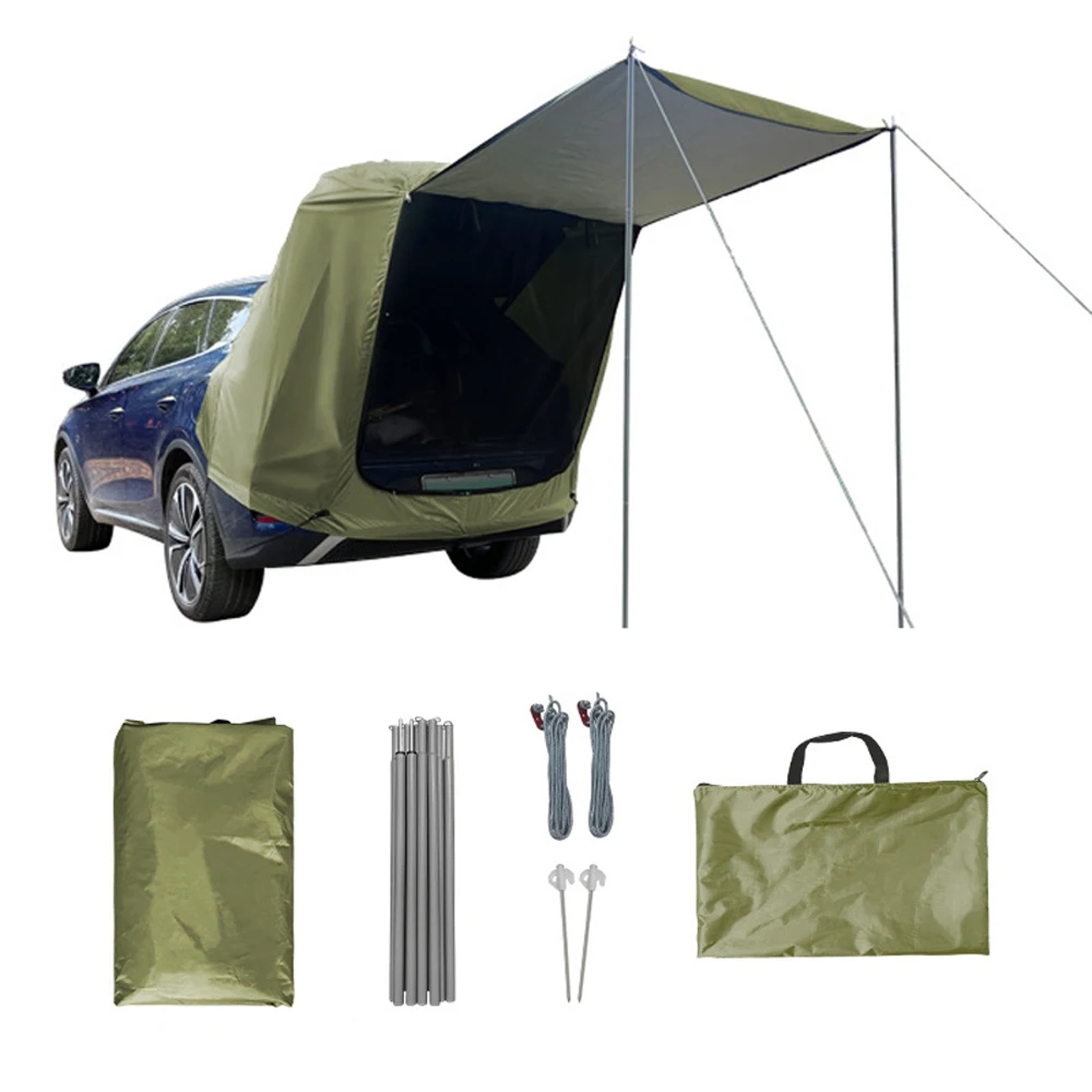 Outdoor Car Rear Tent Camping Picnic Car Rear Tent with Can