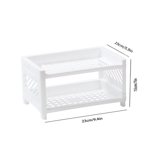 Minimalist Desktop Double-Layer Storage Rack Household Plas