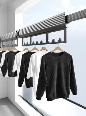 Space Saving Space Aluminum Folding Clothes Hanger Retracta