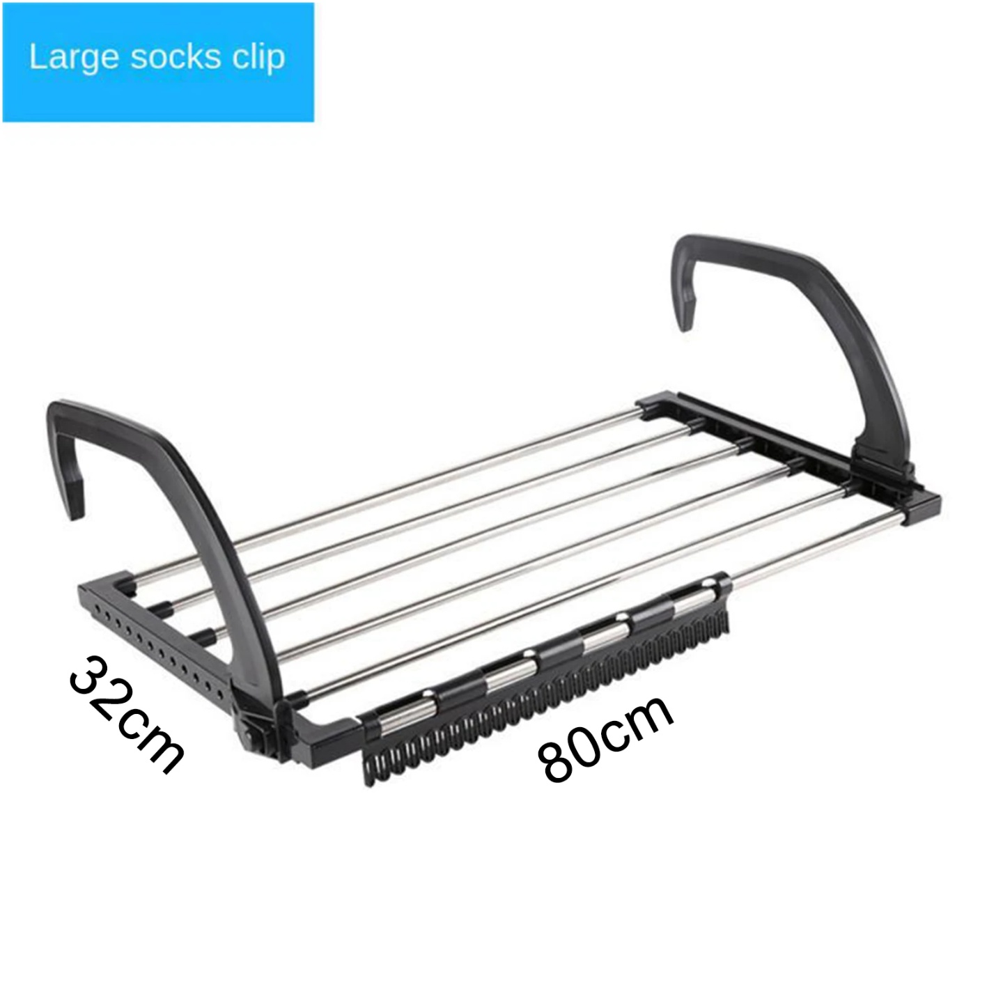 Stainless Steel Balcony Drying Shoe Rack Folding Window Dia