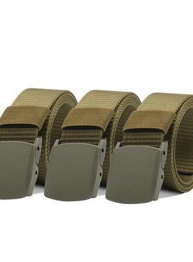 Tactical Military Nylon Belt 3pcs Plastic Buckle Metal Free