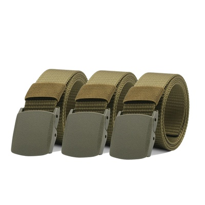 Tactical Military Nylon Belt 3pcs Plastic Buckle Metal Free