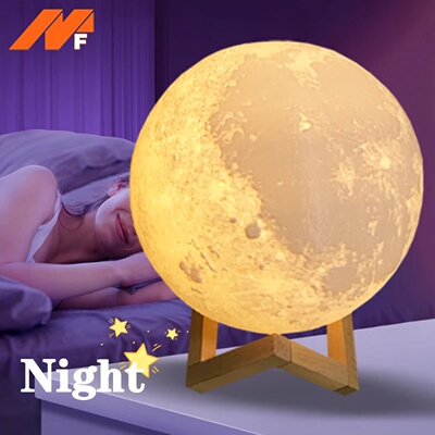 Newest 1/2/4PCS Moon Lamp LED Night Light Battery Powered w