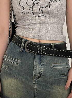 Fashion Rivet Belt Heavy Metal Belt Men Women Punk RockStyle