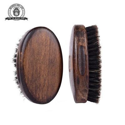 1pcs Boar Bristle Hair Beard Brush Comb for Men, Small Soft