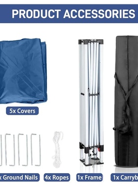 VINGLI 10x10 Pop Up Canopy Tent with Sidewalls, Outdoor Gaz