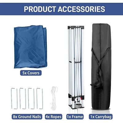 VINGLI 10x10 Pop Up Canopy Tent with Sidewalls, Outdoor Gaz