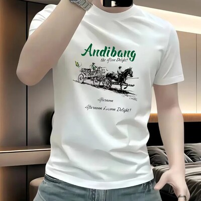 American-style heavyweight couple short-sleeve T-shirts