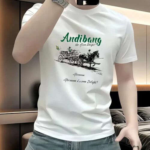 American-style heavyweight couple short-sleeve T-shirts