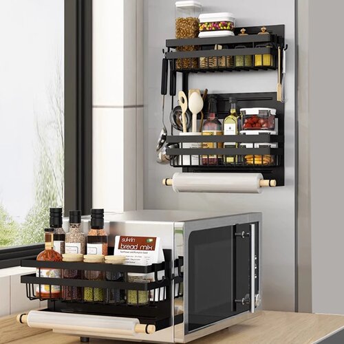Magnetic Kitchen Plastic Wrap Shelf Side Multi-Functional S