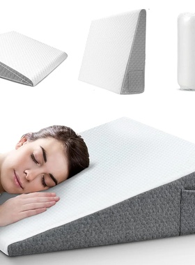 Bed Wedge Pillow for Sleeping, Soft Memory Foam Top, Triang