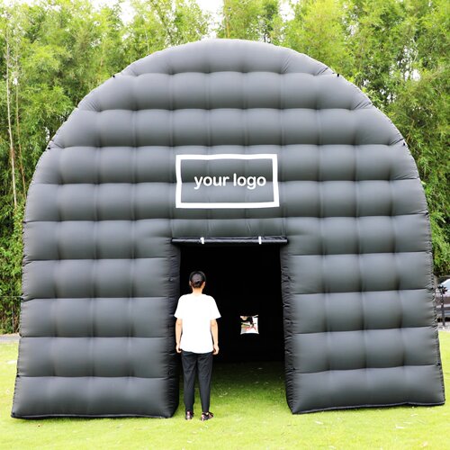 Large Black Inflatable Tent(15x15x14FT) Includes Blower Squ
