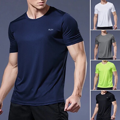 Summer Sport Gym t Shirt Men Quick Dry Running Bodybuilding