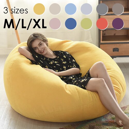 Comfort Lazy Sofas Cover Chairs Without Filler Linen Cloth