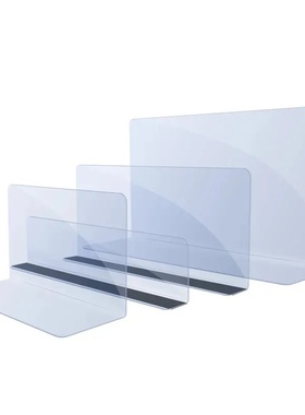 5PCS L Shaped Shelf Dividers PVC Transparent Compartments S