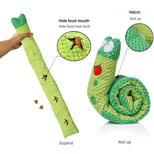 Dog Puzzle Feeder Interactive Toy Indestructible Plush Soun
