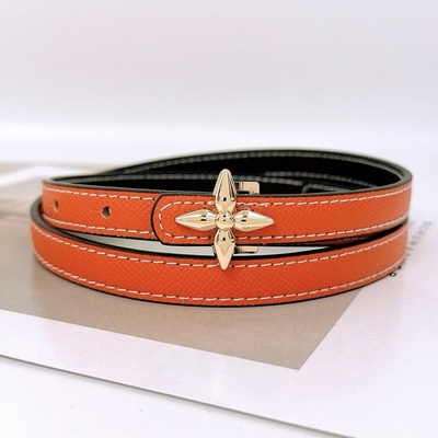Luxury Brand Leather Belt for Women Designer Alloy Buckle W