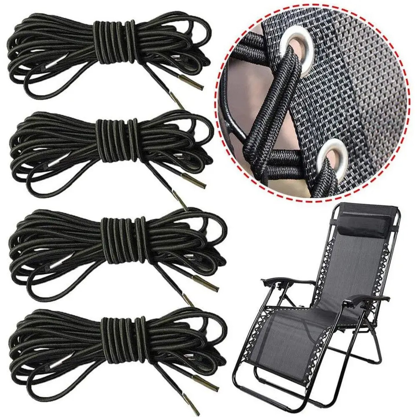 4Pcs/set Reclining Chair Replacement Repair Cord Kit Sun Lo
