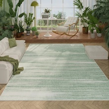 Green Fresh Plush Carpet Living Room Cream Style Bedroom Rug