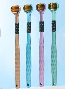 3D Manual Toothbrush 6pcs Three sided U-shaped Soft Toothbr