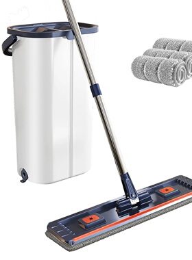 Floor washing mop,, Mop Buckets Separate Clean and Dirty Wa