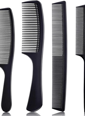 4 Pieces Combs for Women and Man, Premium Black Carbon Fibe