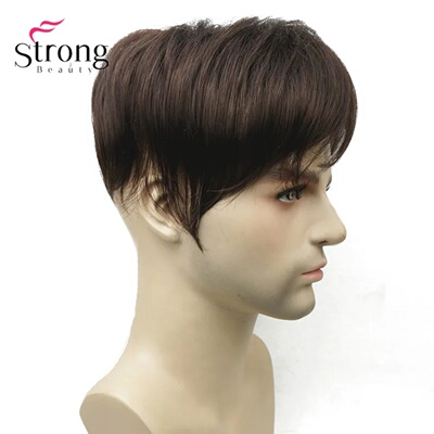 StrongBeauty Men's Wig Toupee Synthetic hair short Toupe Ha