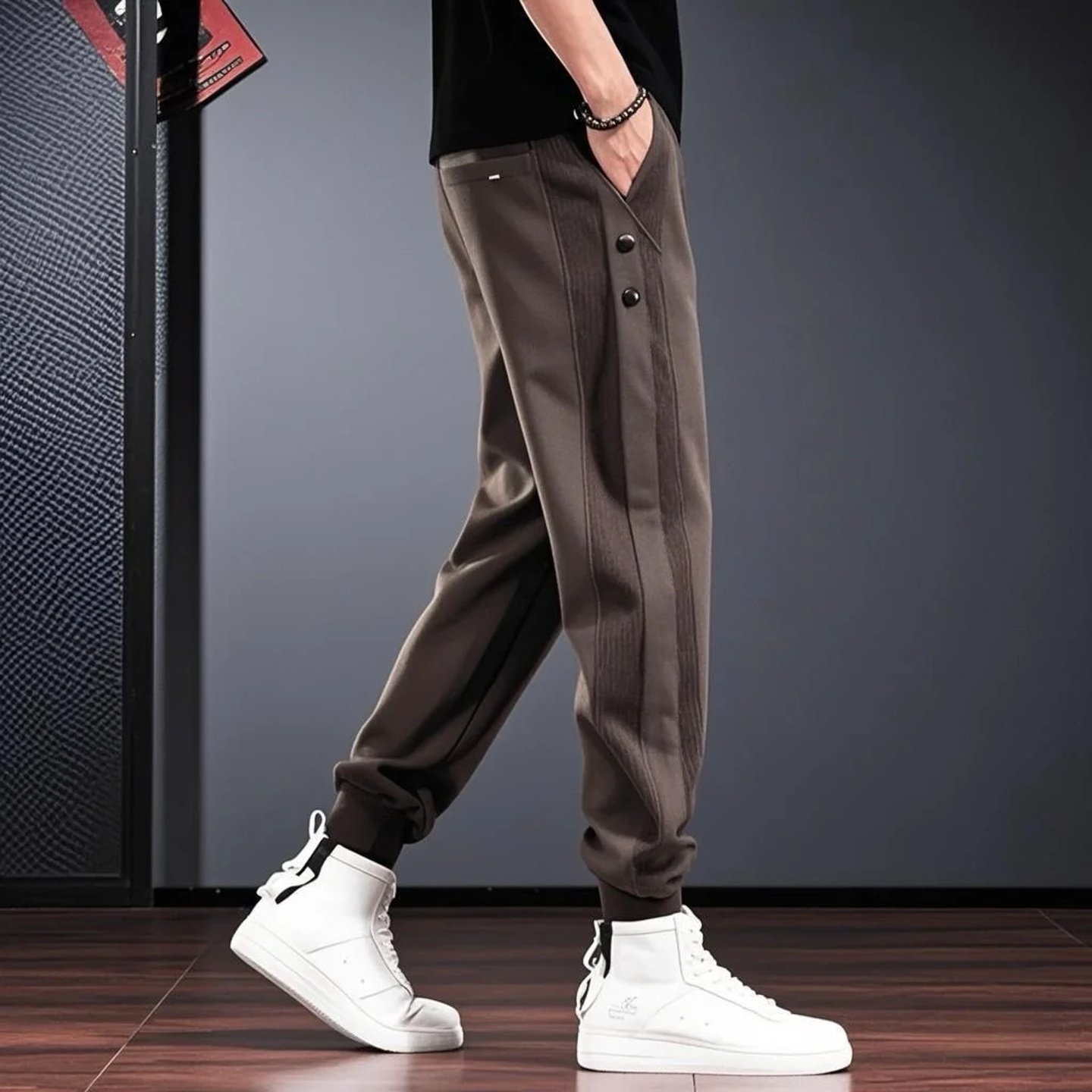 American style trendy workwear tapered pants, loose spring