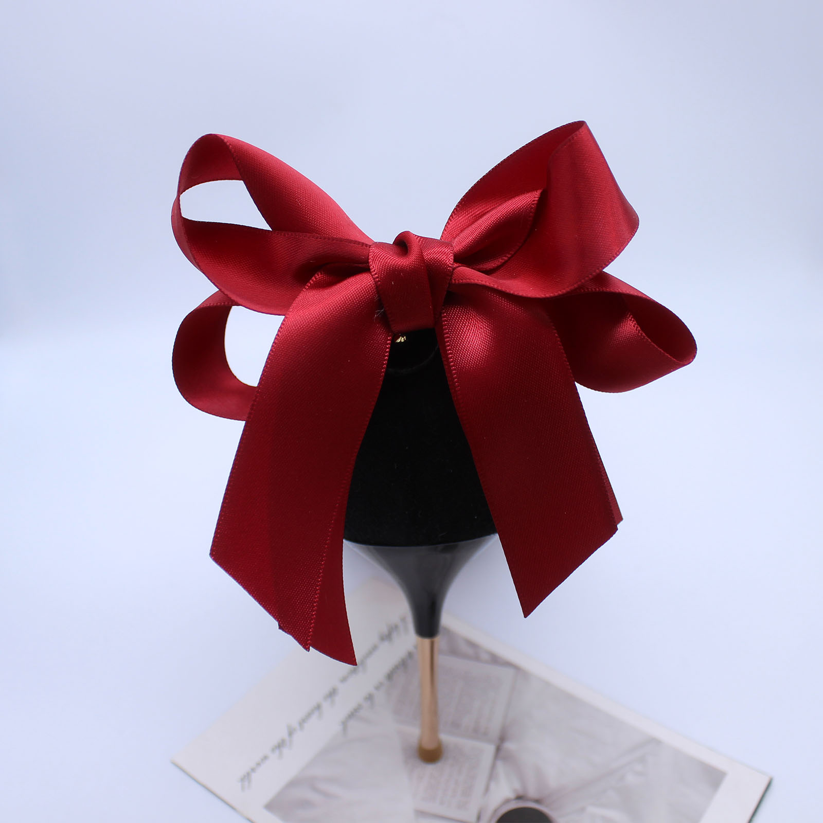 新款多巴胺风缎面蝴蝶结装饰扣 鞋花配件 适配尖头鞋 + 多种鞋型