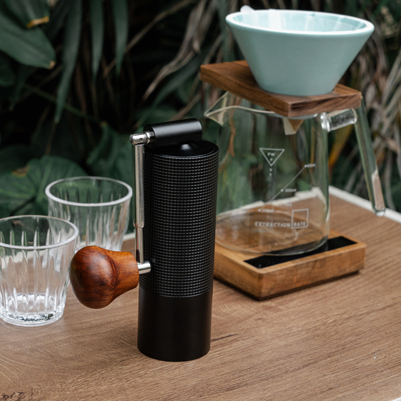 厂家便携式手摇磨豆机网格防滑研磨机CNC420可调精钢磨芯手磨