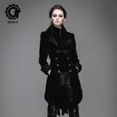 钢铁老爷哥特女装 春秋中长款 风衣夹克外套蒸汽朋克显瘦立领燕尾服