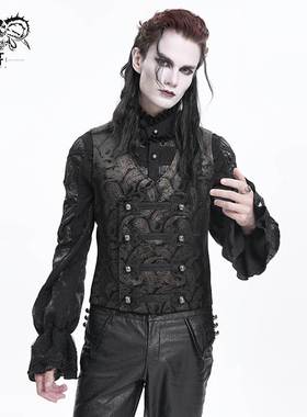 Devil Fashion恶魔时尚哥特暗黑男装收腰修身马甲 WT09302