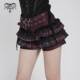 Devil PT296 腰带荷叶边蕾丝层叠短裤 Fashion恶魔时尚 哥特暗黑女装
