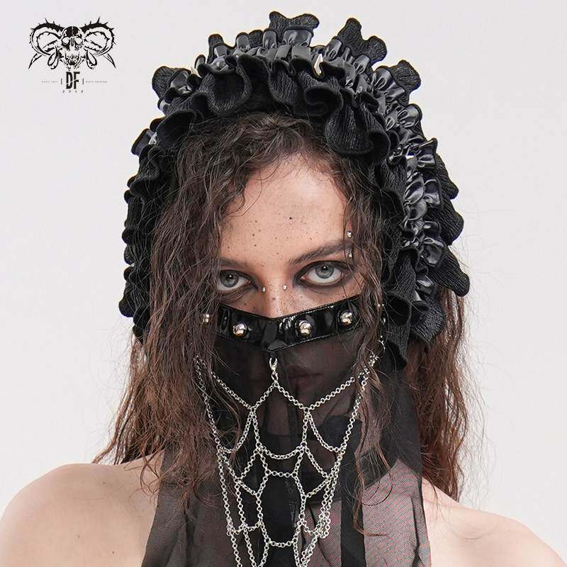 Devil Fashion恶魔时尚哥特暗黑女装 木耳边系带发饰发箍 AS202