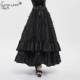 女装 EVA LADY恶魔时尚 哥特朋克暗黑蕾丝拼接蛋糕裙半身裙ESKT079