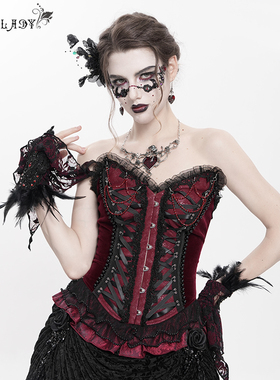 Devil Fashion恶魔时尚女装哥特 红色性感胸衣无袖背心ECST01002